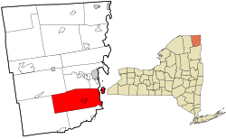 Location in Clinton County and the state of New York