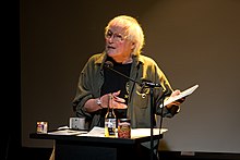 Meltzer speaking at Beyond Baroque Literary Arts Center, Venice, California in 2007