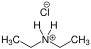 Strukturformel von Diethylammoniumchlorid