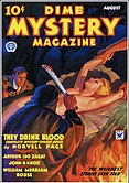 August 1934 cover of Dime Mystery Magazine