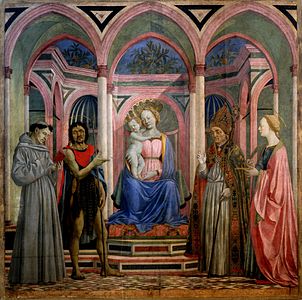 Retábulo de Santa Luzia Domenico Veneziano, c. 1445.