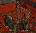 Emperor Cheng of Han as depicted on lacquer screen from Northern Wei.