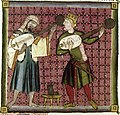 Christian and Muslim playing ouds - Catinas de Santa Maria by king Alfonso X