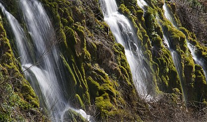 View of the Font de Sant Cristòfol waterfalls