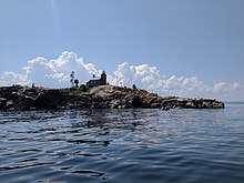 A photo of Granite Island from the water