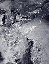 Satellite image of the U.S. winter storm on January 23