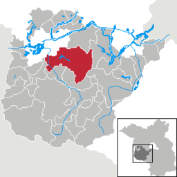 Läget för kommunen Kloster Lehnin i Landkreis Potsdam-Mittelmark