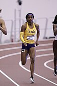 Johnson at the 2018 NCAA DI Indoor Championships