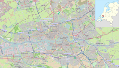 Location map Netherlands Rotterdam