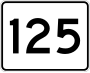 Route 125 marker