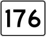 Route 176 marker