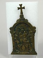 16th-century cast copper pax, Italian