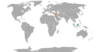 Location map for Malaysia and Syria.