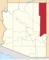 State map highlighting Apache County