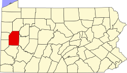 Map of Butler County, Pennsylvania