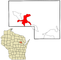 Location in Menominee County and the state of Wisconsin.