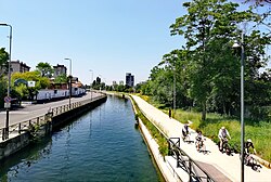 View of the Naviglio Grande towards Corsico.