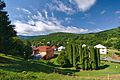 View of the village from the wooden church