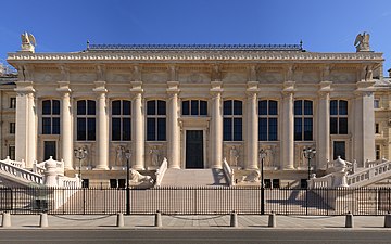 Façade rue de Harlay, entrée de la Cour d'assises[16] (photo prise en 2011).