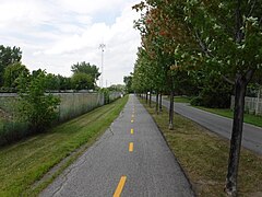 Piste cyclable rue Trudeau.