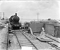 Locomotive NS 3819 at the flooded Kruiningerpolder; 11 June 1953.