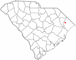 Location of Aynor in South Carolina