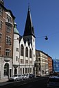 Sankt Peters kyrka, Upplandsgatan söderut.