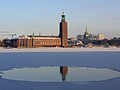 Stockholm City Hall on a winter day.