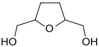 Strukturformel von Tetrahydrofuran-2,5-dimethanol