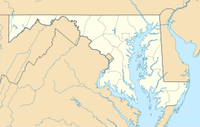 Map showing the location of Mallows Bay–Potomac River National Marine Sanctuary