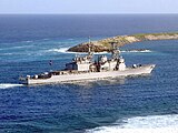 Cushing with VLS forward and RAM launcher on fantail