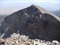 The quartzite of the Prospect Mountain Formation at the top of Doso Doyabi in White Pine County, Nevada