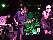 Violent Apathy at St. Andrews Hall on July 31, 2010. Left to right: J.C. Graves, Tommy Fuller, Eliot Rachman, and Kenny Knott. (Richard (Dick) Bowser present, not shown)