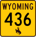 Wyoming Highway 436 marker