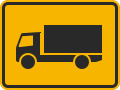 Bypass for trucks sign (Slovakia)