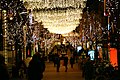 Strøget, decorated for Christmas. The inner city is popular with shoppers year round.