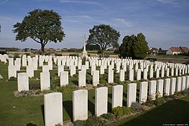 Le cimetière militaire britannique.