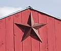 Barnstars are a common element of primitive decorating