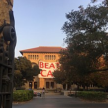 "Beat Cal" banner