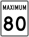 Maximum speed limit (80 km/h)