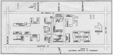 Caltech campus map in 1944