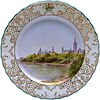 Dinner plate - Parliament Buildings and Ottawa River - Martha Logan 1897