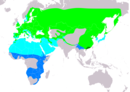 Widespread in Europe, southern Africa, northern Asia