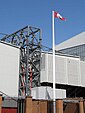 Le mât rescapé du Great Eastern, aujourd'hui porte-drapeau de Liverpool à Anfield.