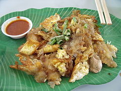 Fried oyster with egg and flour is a common dish in Malaysia[58] and Singapore.