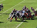 The Texans attempt a rush at the goal line