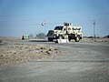 Iraqi Light Armored Vehicle at checkpoint.