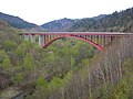 ダム下流の糠平大橋