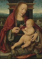 Vierge avec l'Enfant buvant du vin, vendu par Sotheby's en 2014.