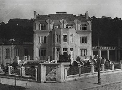 Cubist villa at 3-49 Libušina Street, Vyšehrad (Prague), by Josef Chochol (1912–13). Chochol was one of three Czech architects (members of the Mánes Union of Fine Arts), with Pavel Janák and Josef Gočár, influenced by Cubism.